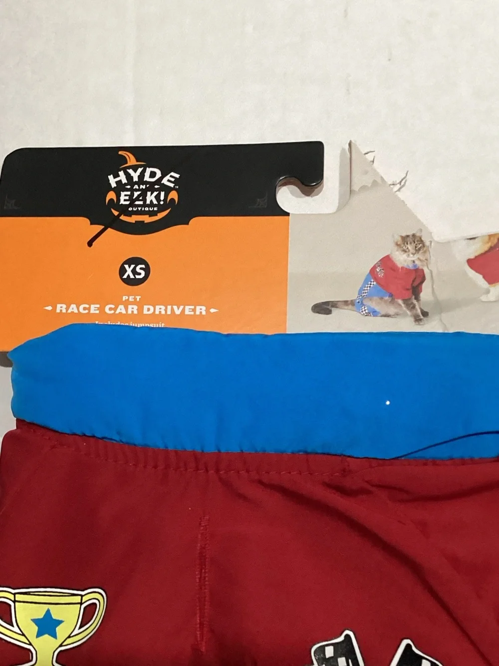Racing Champ Dog Jumpsuit in Red and Blue